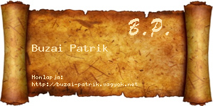 Buzai Patrik névjegykártya
