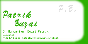 patrik buzai business card